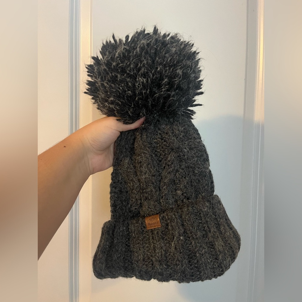 Roots Charcoal Knit Beanie